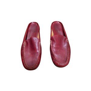 Cole Haan Women's Red Leather Clog Slip-On Loafers Size 8.5 C
